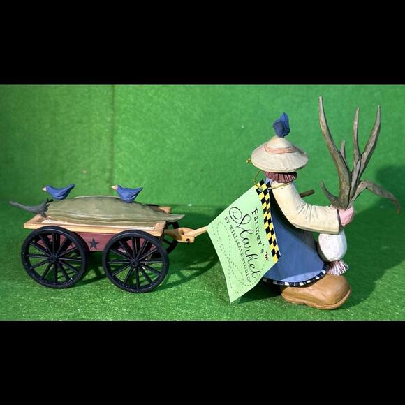 NIB Farmer’s Market By Williraye Studio BUMPER CROP  2pc Set GIRL PULLING WAGON - Picture 7 of 9